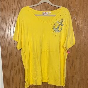Quacker Factory Sunny Yellow Tee